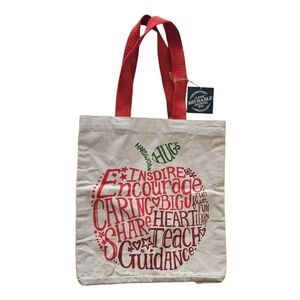 NWT Teacher Gratitude Canvas Reusable Shopping Bag Tote